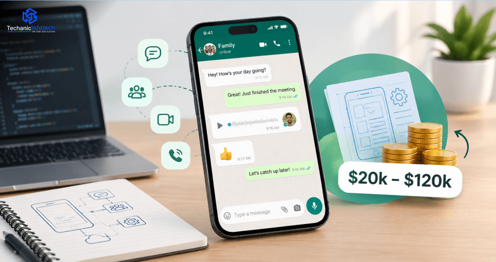 Cost to Create an App Like WhatsApp in 2026 ($20k–$120k)