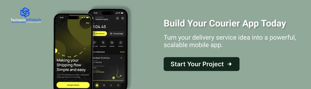 Create a Courier Delivery App CTA