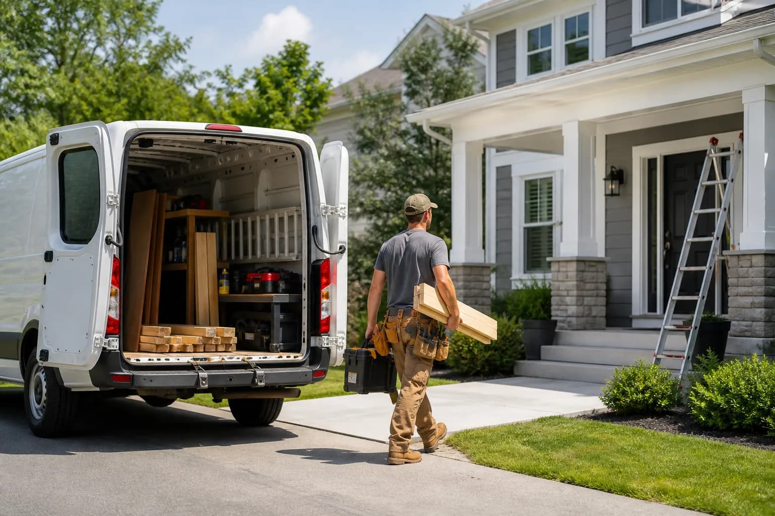 Bright USA carpentry service operations with booking dashboard, carpenter schedules, and home service management materials