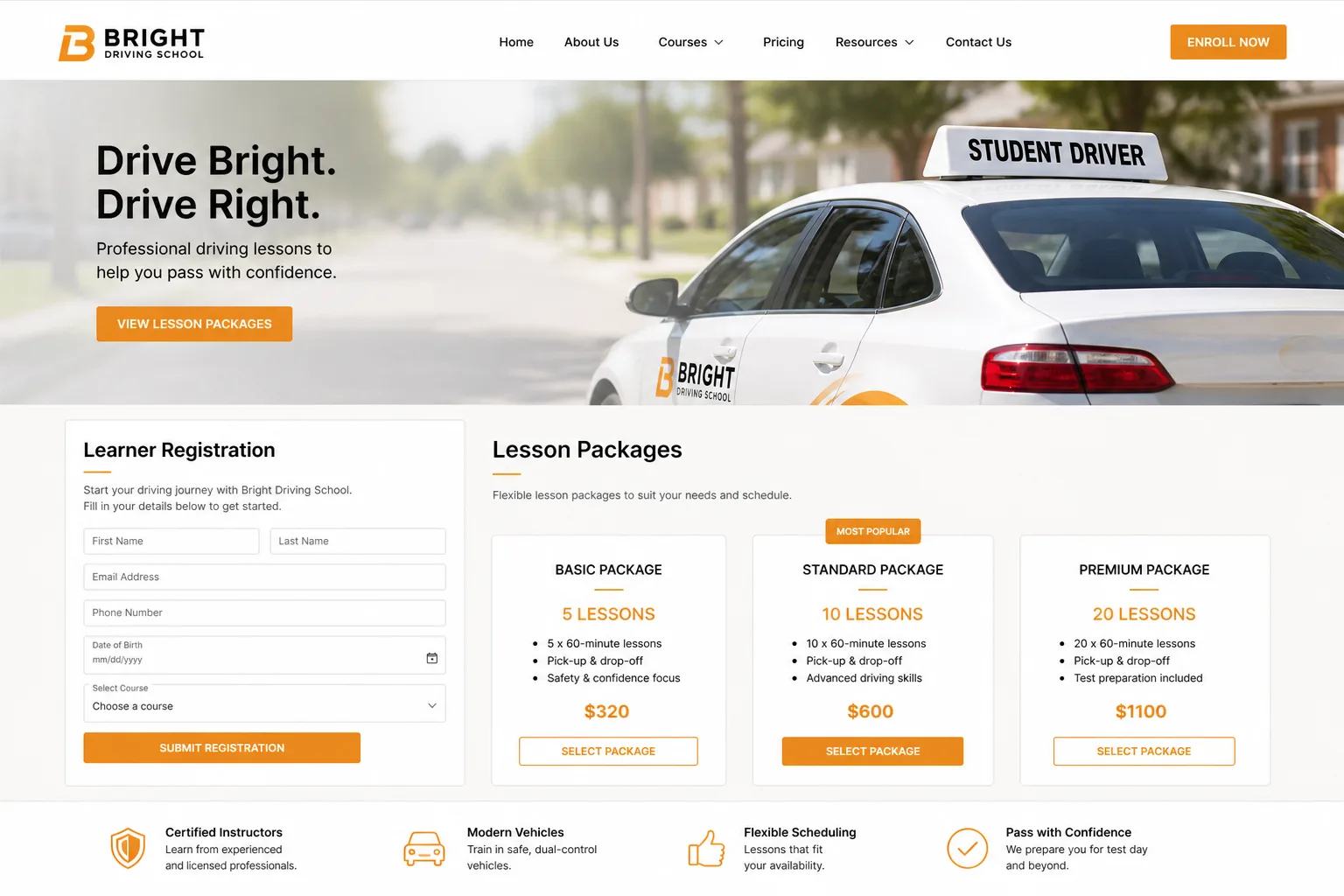 Driving School App Development