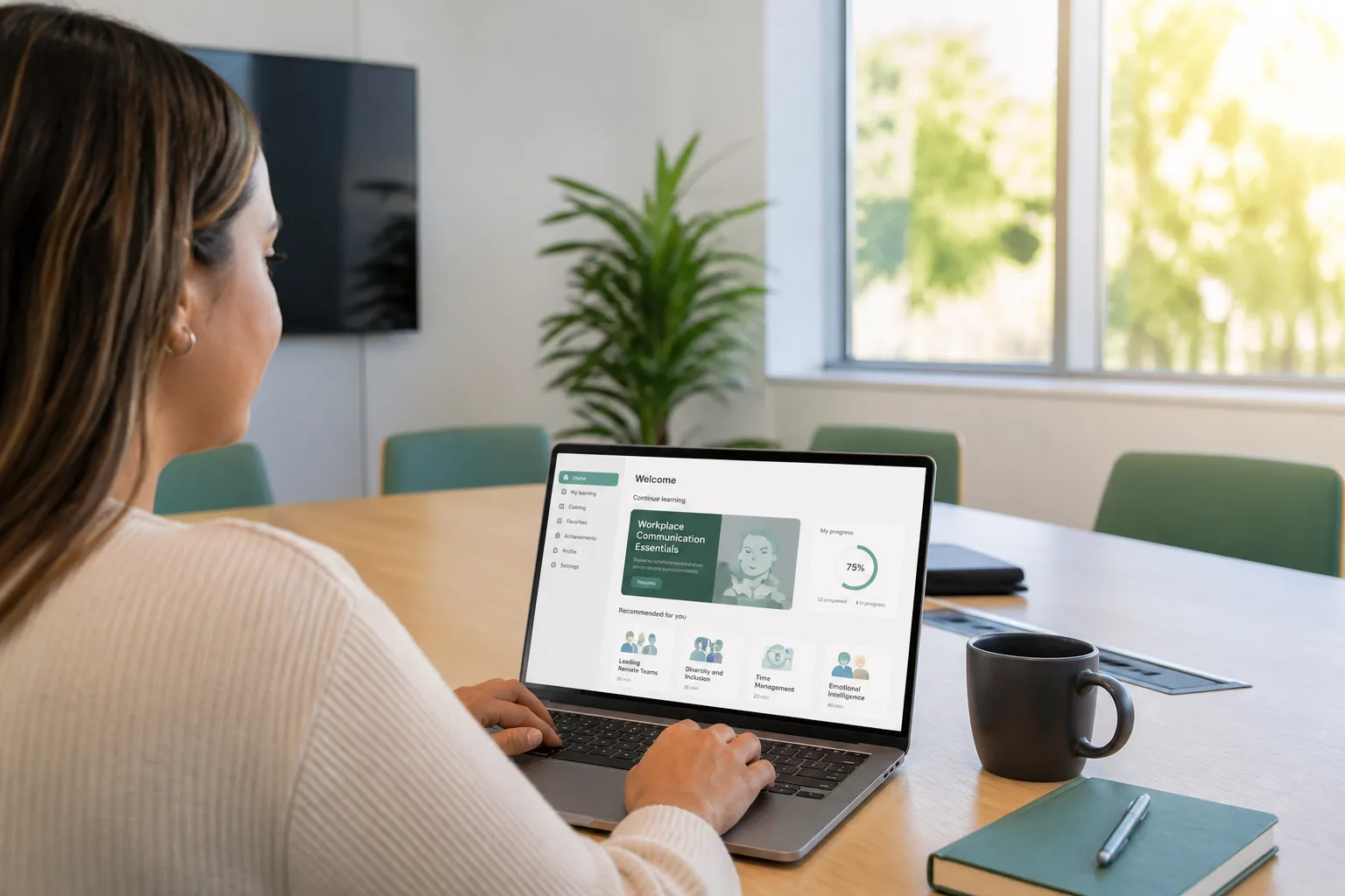 Corporate training platform with employee onboarding, certifications, and workforce learning