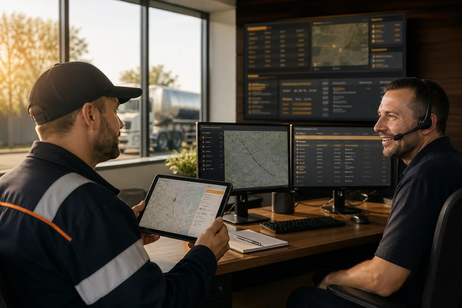 Driver and dispatcher app with route optimization, GPS tracking, and delivery assignment