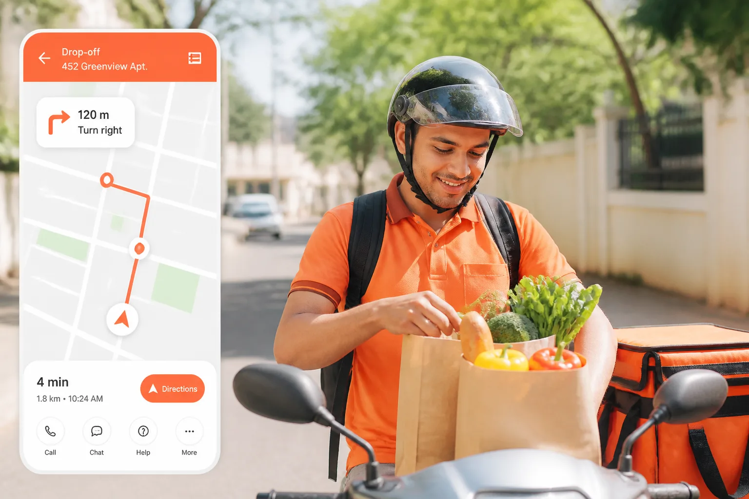 Delivery partner app with assignments, GPS navigation, and proof of delivery