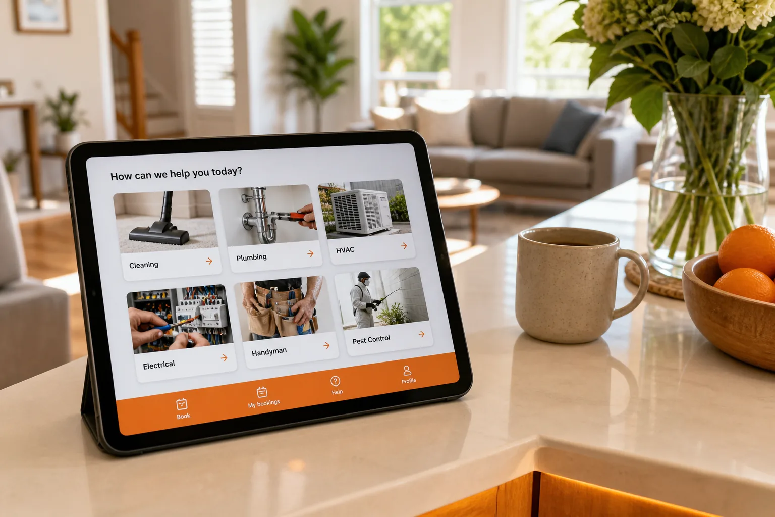 Multi service home services platform with provider onboarding and commission systems
