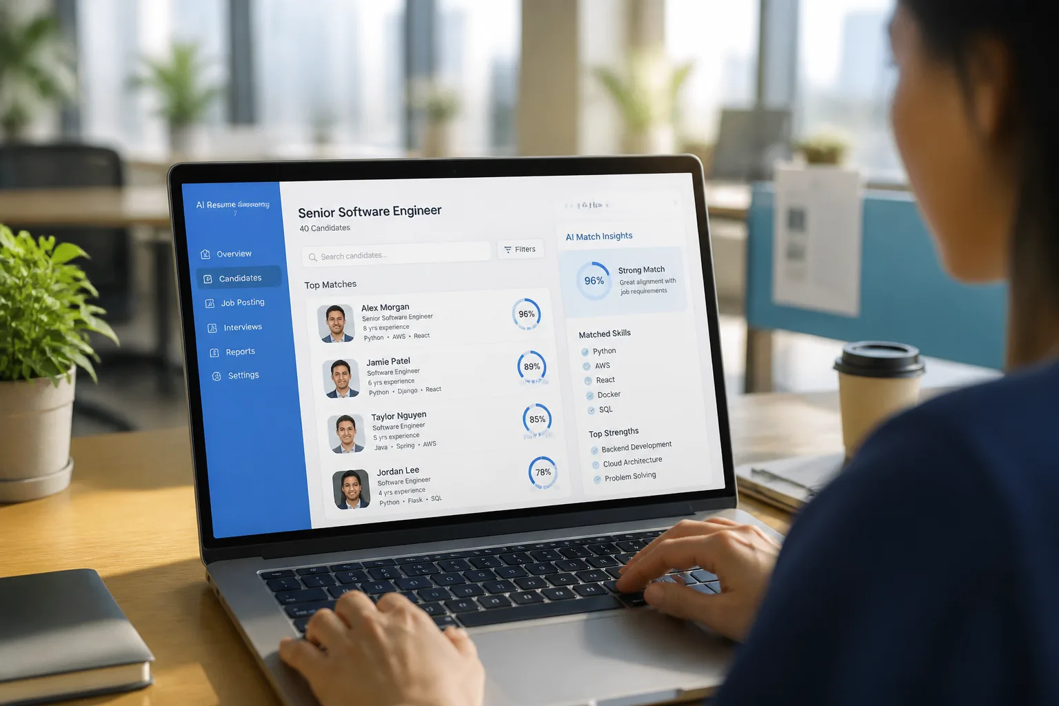AI powered job portal with candidate matching, resume screening, and recruitment analytics