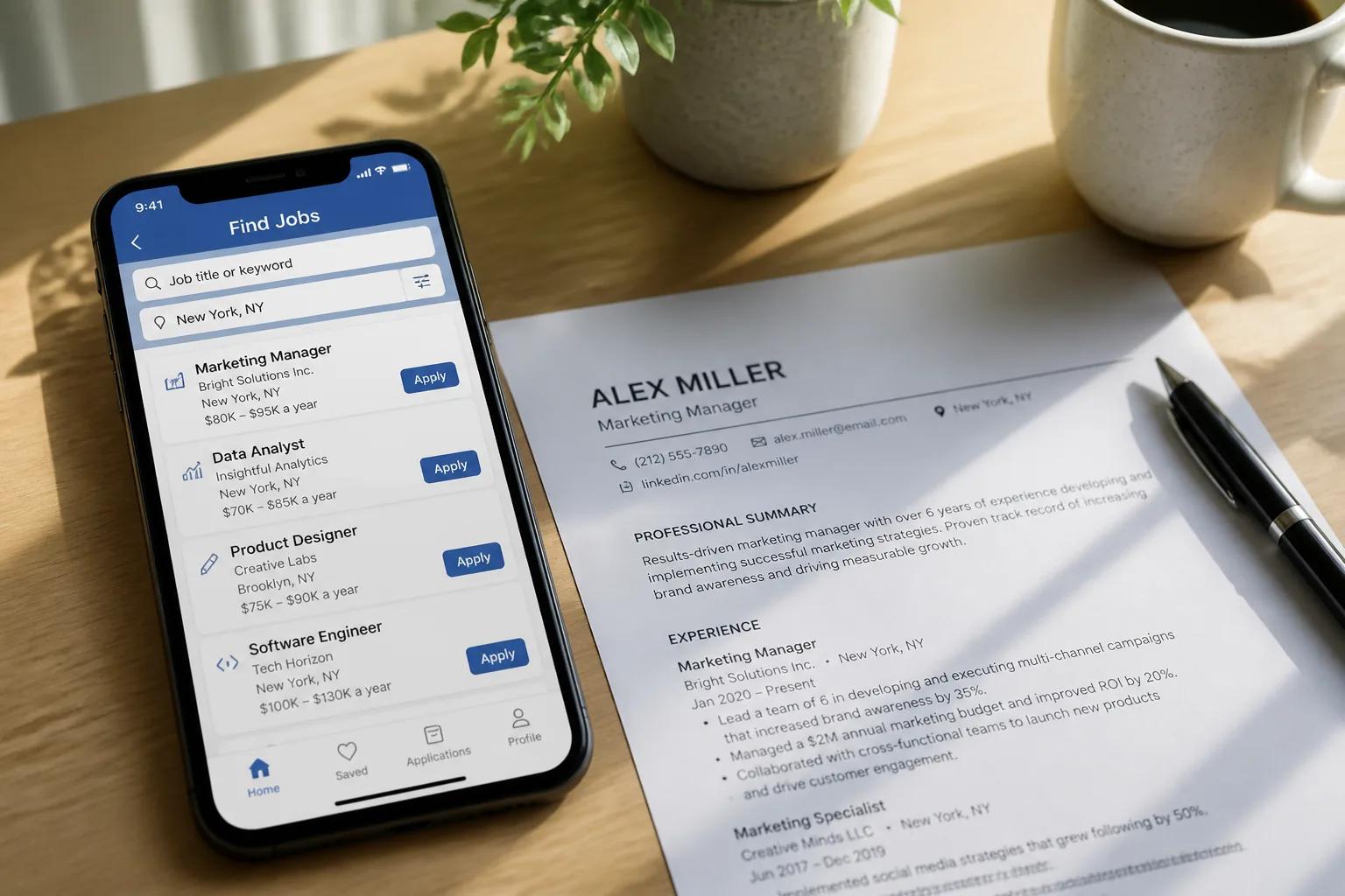 Job portal app with job postings, applicant management, interview scheduling, and hiring workflows