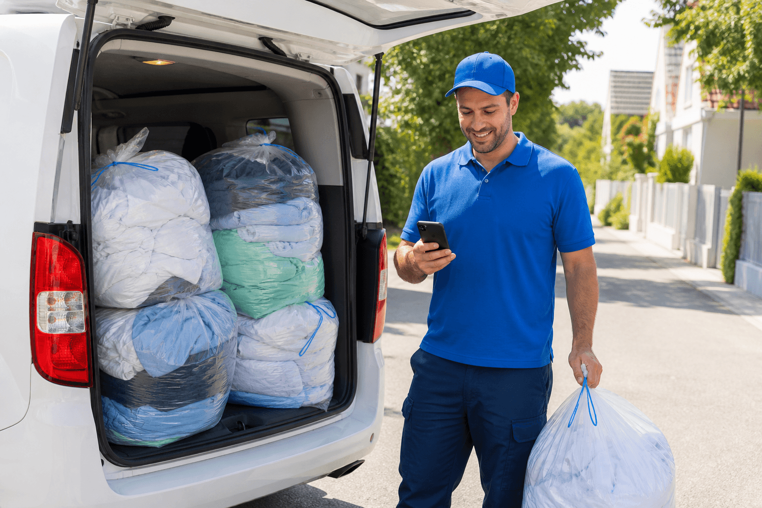 Laundry delivery partner app with route navigation