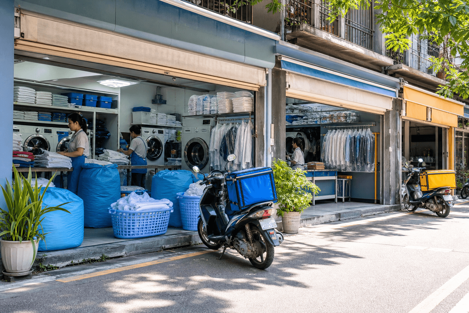Laundry marketplace connecting customers with multiple providers