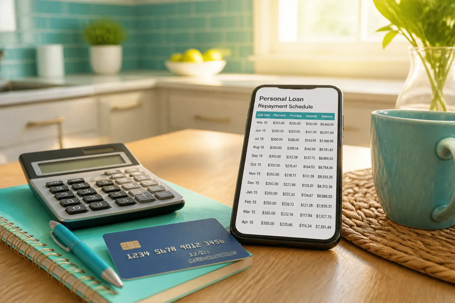Personal loan app with eligibility verification and repayment scheduling