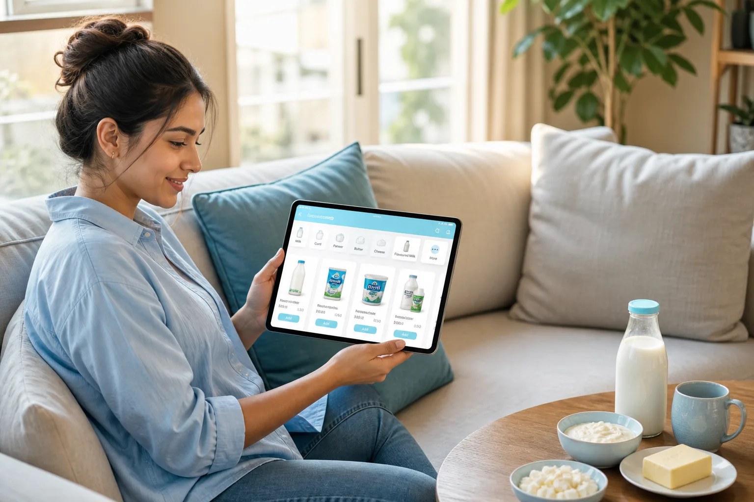 Multi dairy marketplace with catalogs, subscriptions, and delivery coordination
