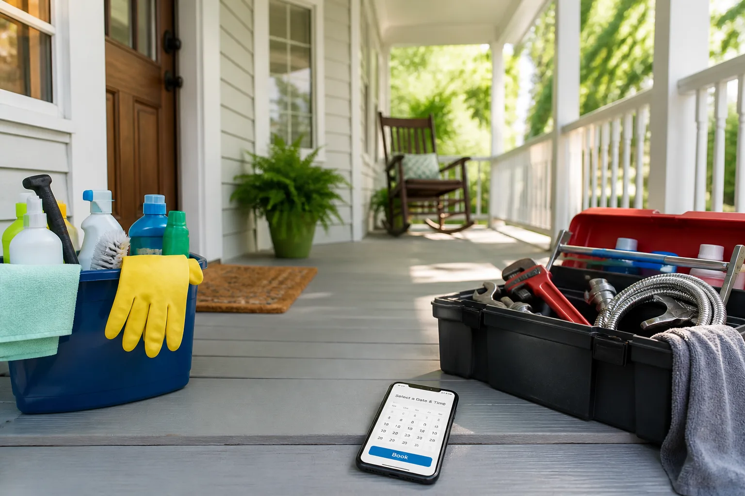 Home service app with service booking, provider matching, and secure payments