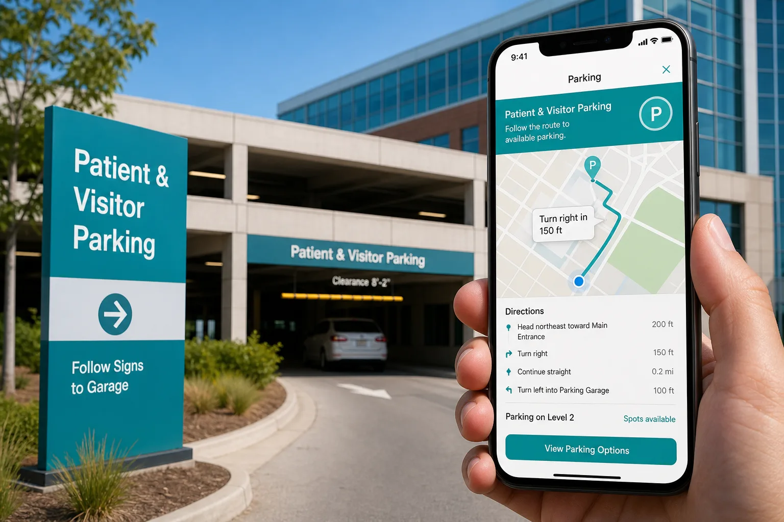 Hospital Parking Finder Application