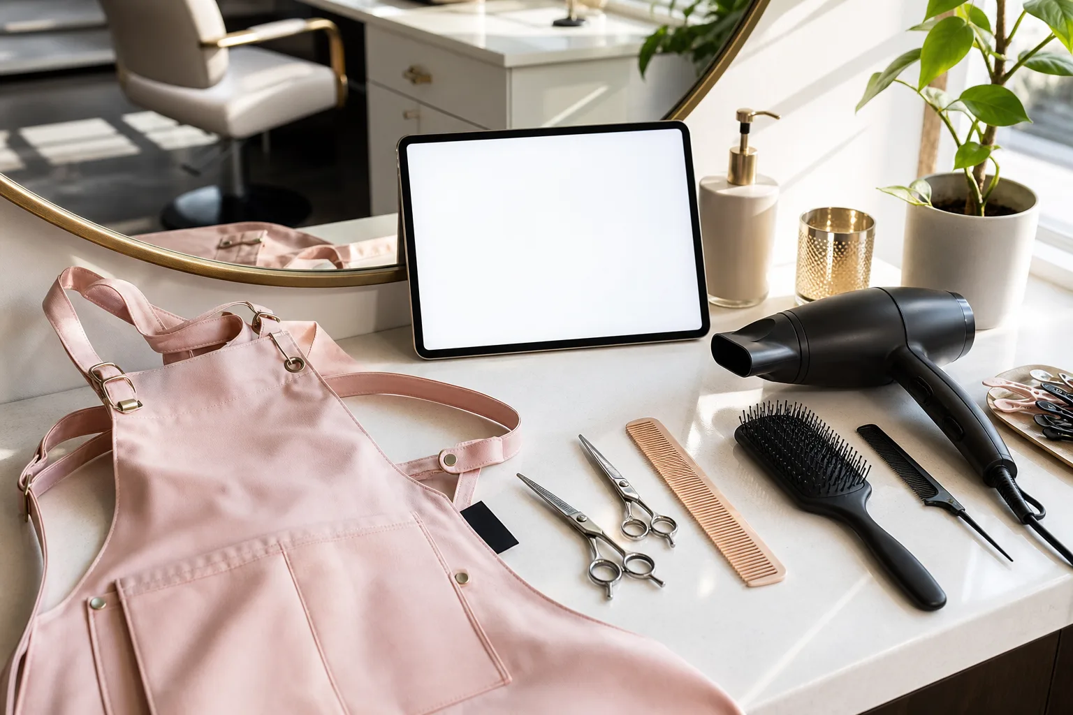 Beauty professional management app with stylist schedule and earnings dashboard