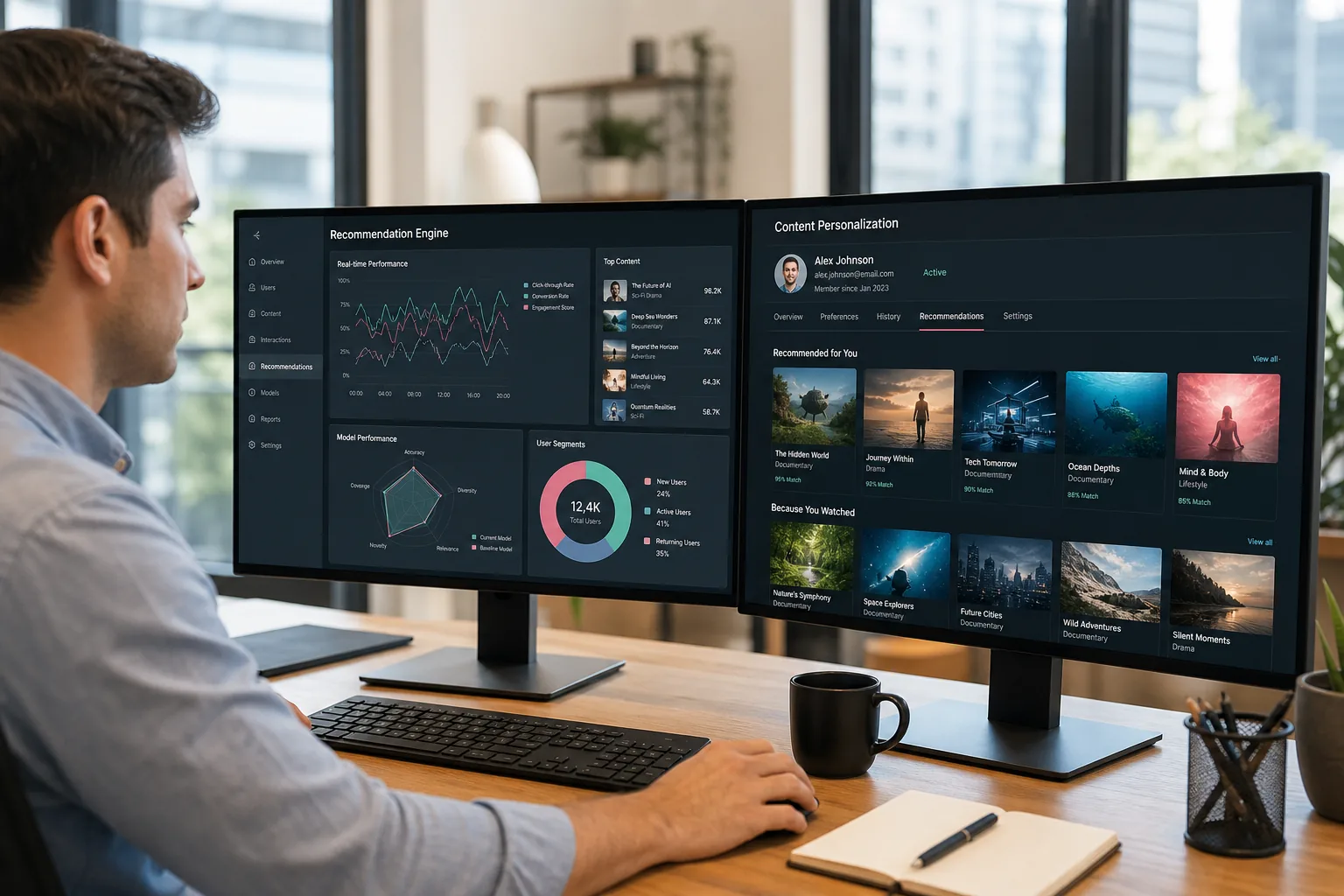 AI powered video streaming app with recommendations, captions, and analytics