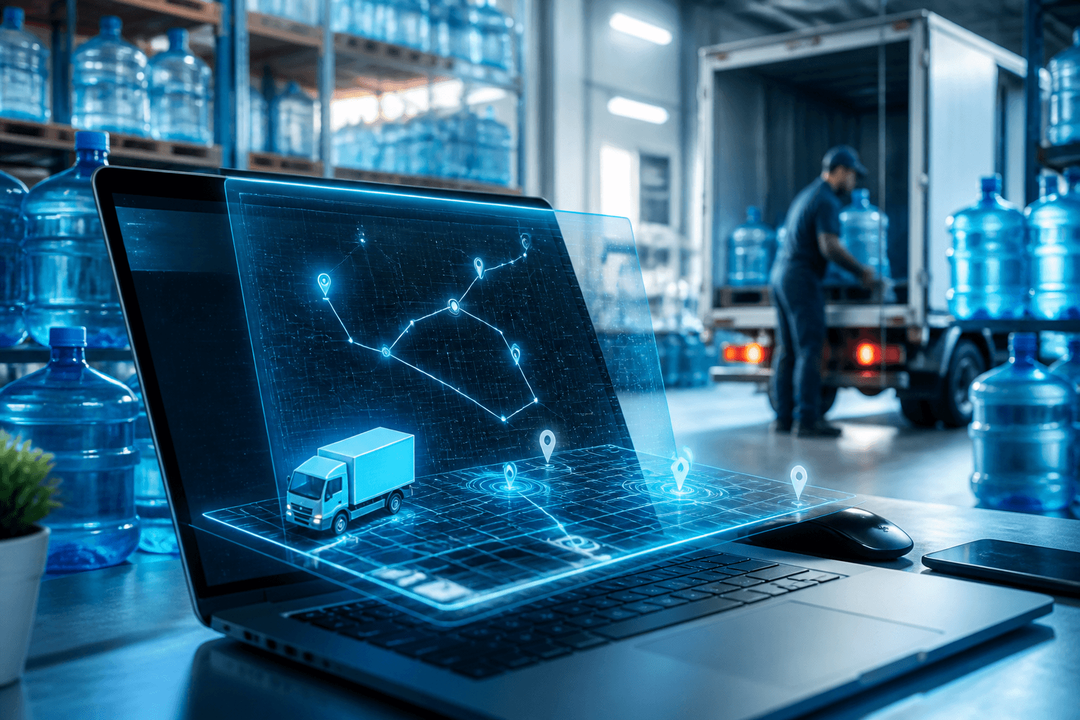 AI powered water delivery platform for demand forecasting and route optimization