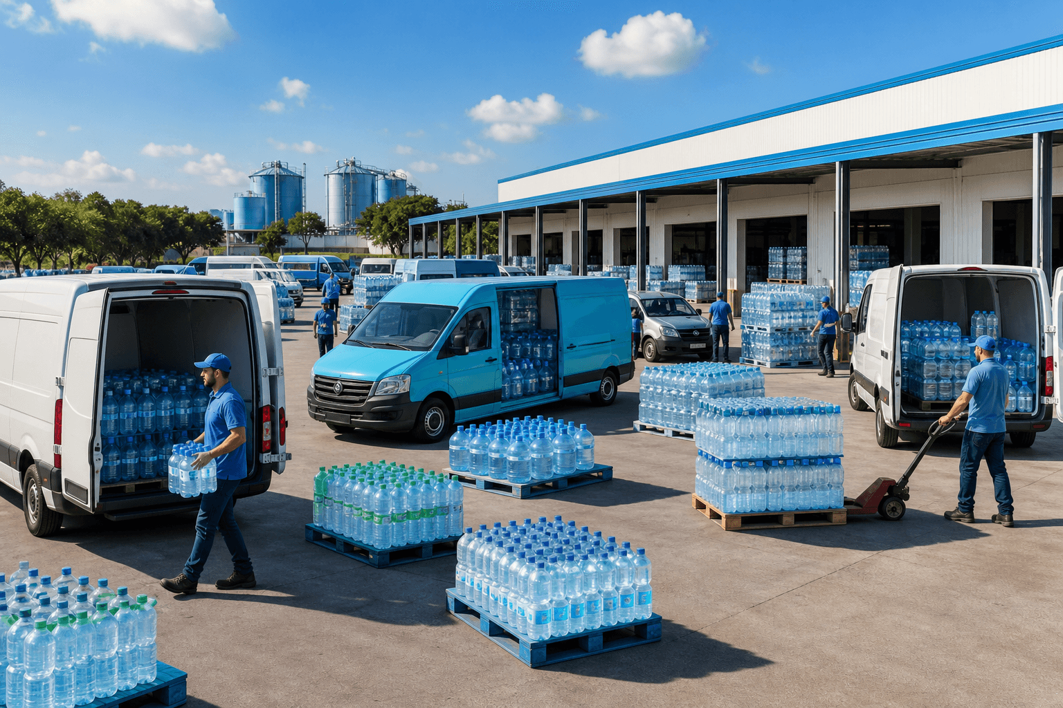 Water delivery marketplace platform with multiple suppliers and order management