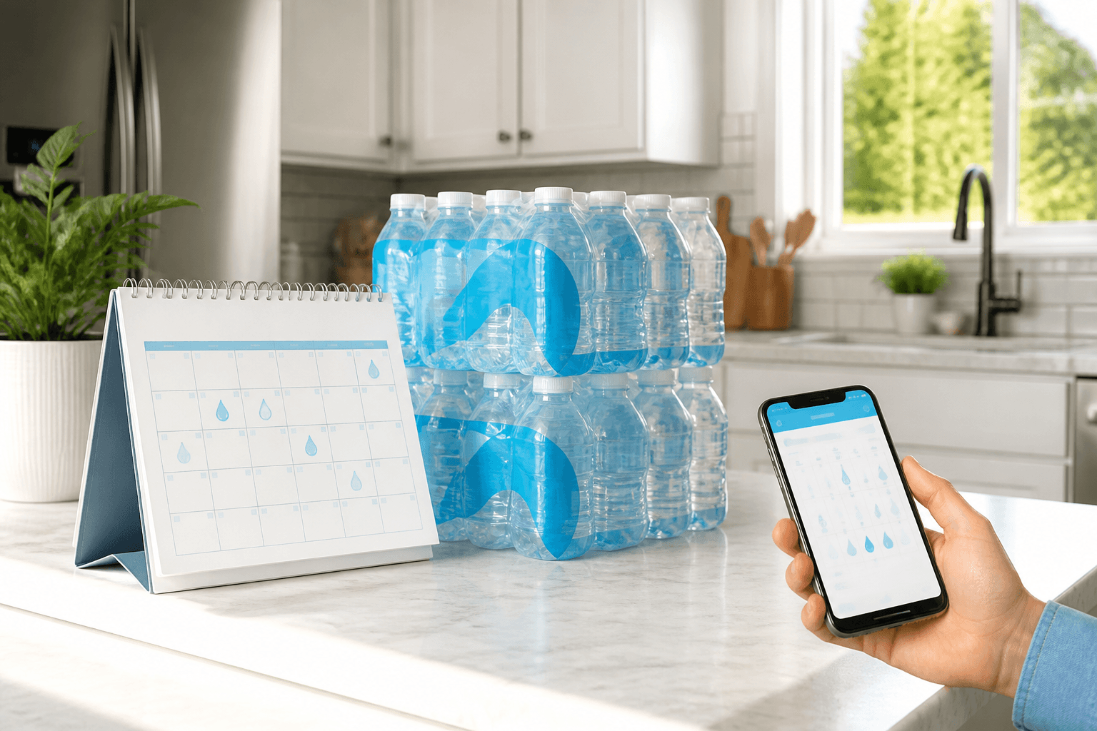 Subscription water delivery app with recurring plans and automated billing