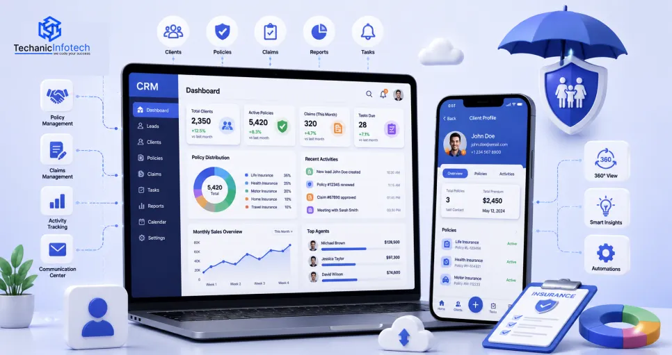 Insurance CRM Software Development: Features, Benefits, Cost & Implementation Guide