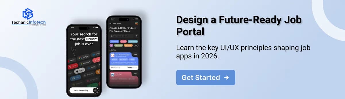 Job Portal App Design CTA