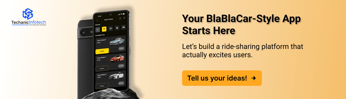 Develop an App LIke BlahBlahCar CTA