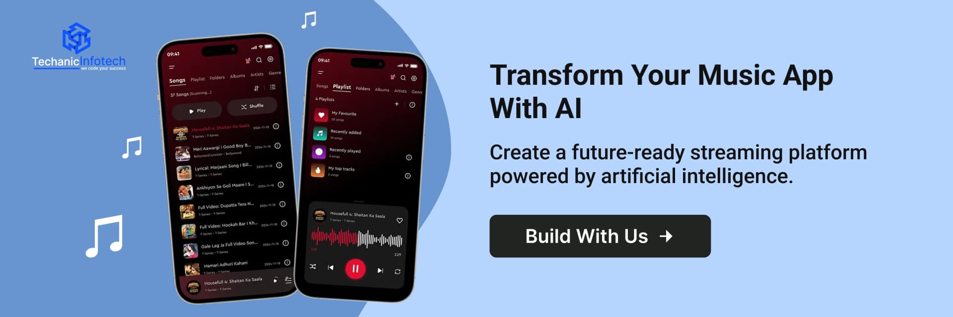 AI Powered Music App Development CTA