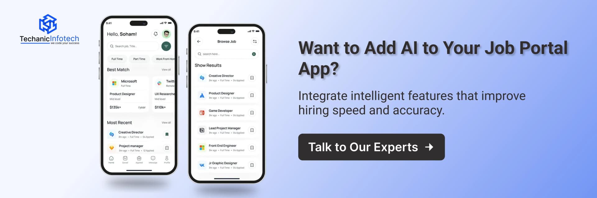 AI Powered Job Portal App Development CTA