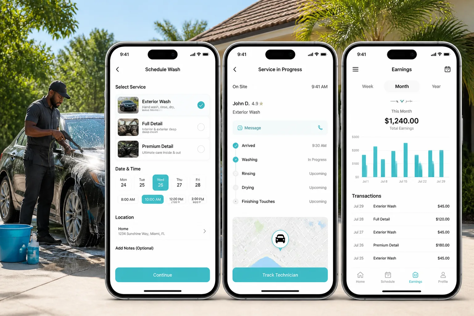 Custom Car Wash App Development