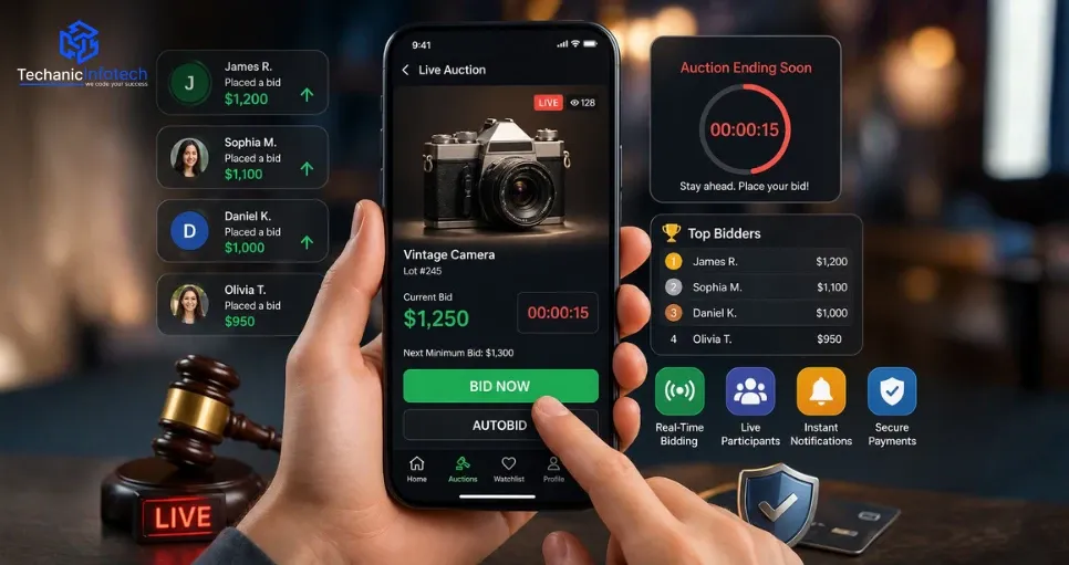 Real-Time Bidding App Development: How Live Auctions Work on Mobile