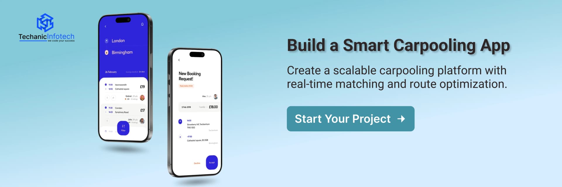 Build a Carpooling App CTA