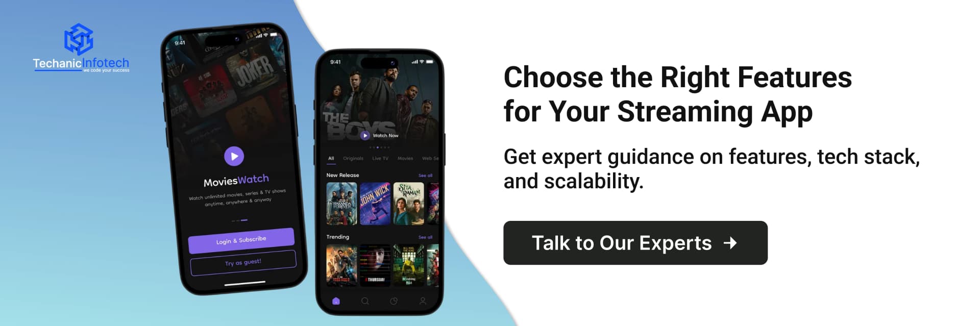 Create a Video Streaming App CTA
