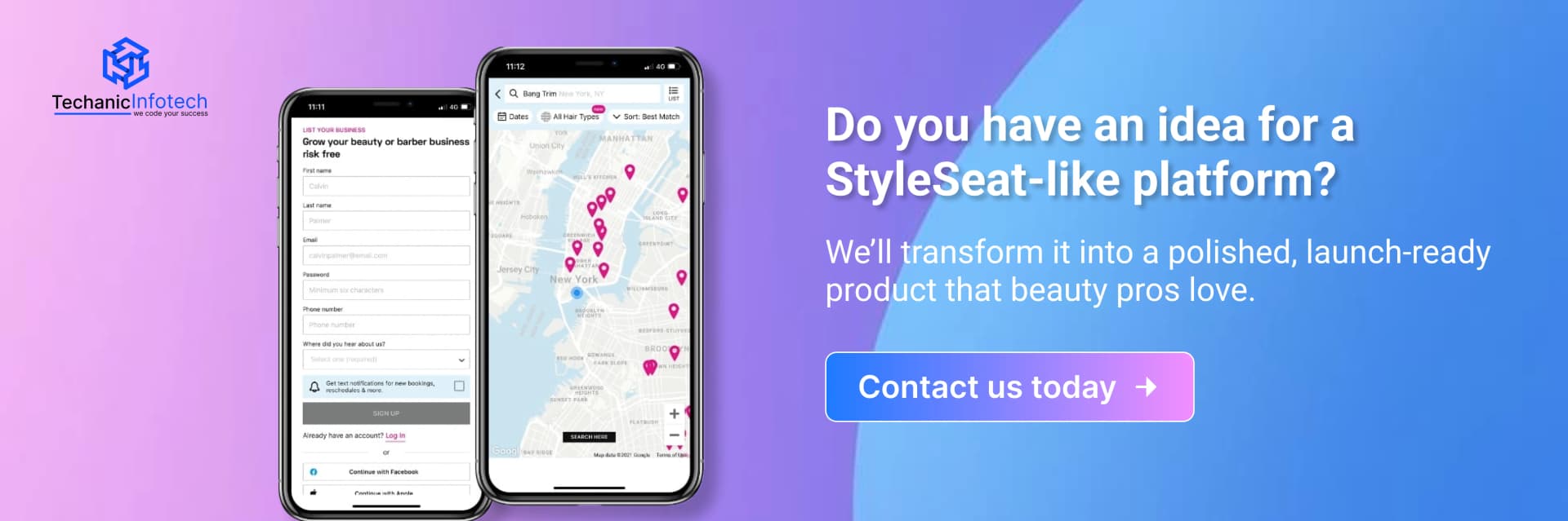 Create an App Like styleseat CTA