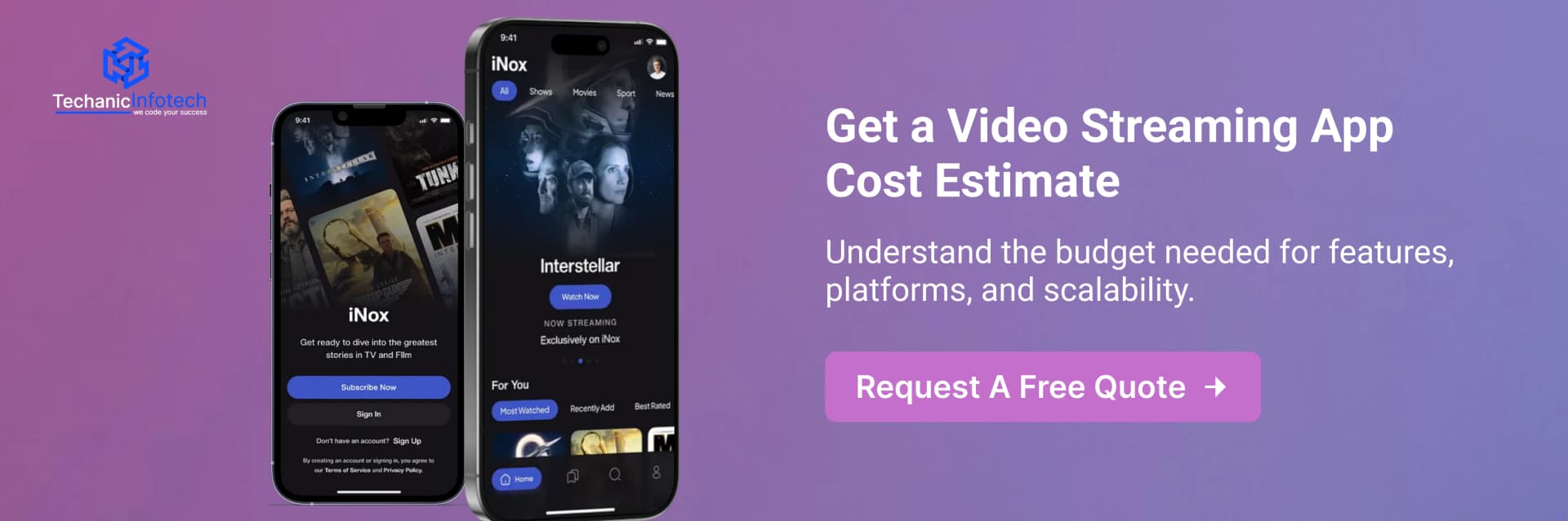 Video Streaming App Development CTA