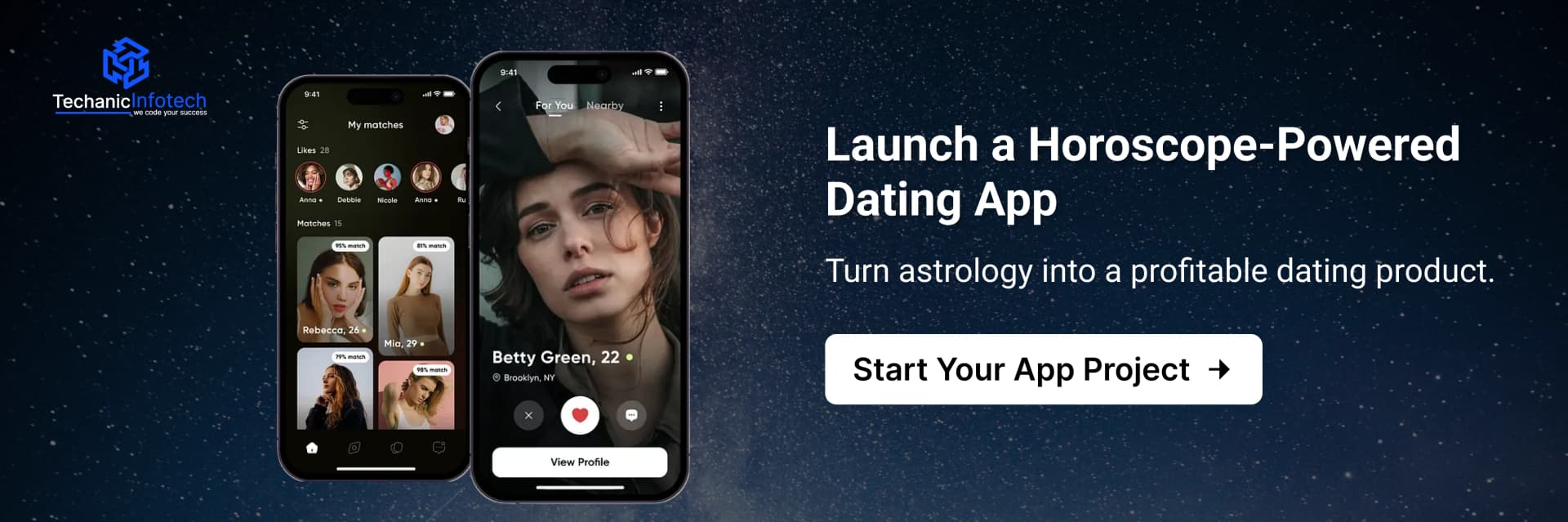 Create an Astrology Based Dating App CTA