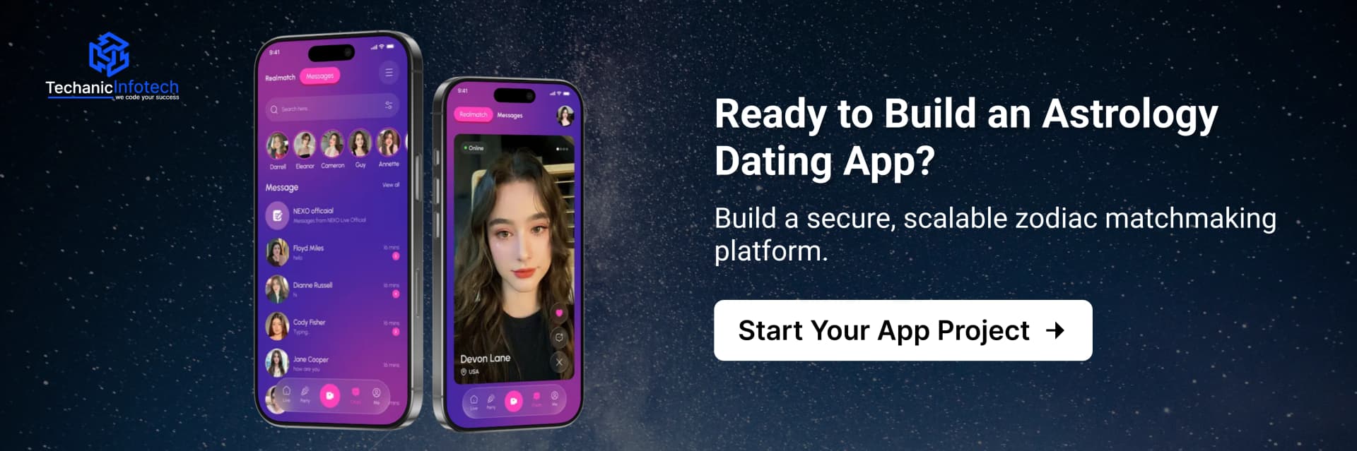 Astrology Based Dating App Development CTA