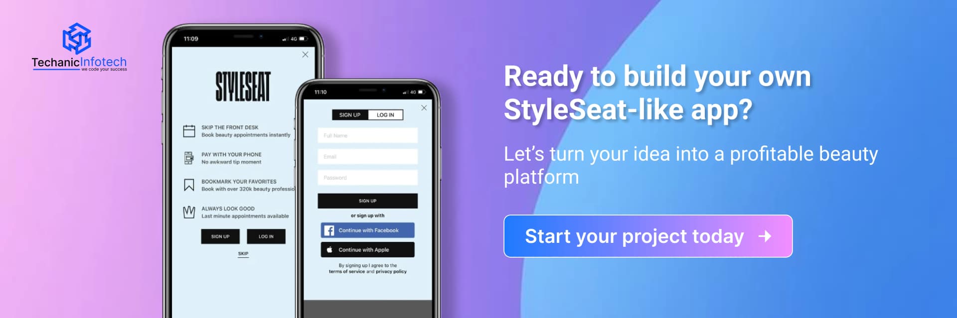 Build a styleseat Like App CTA