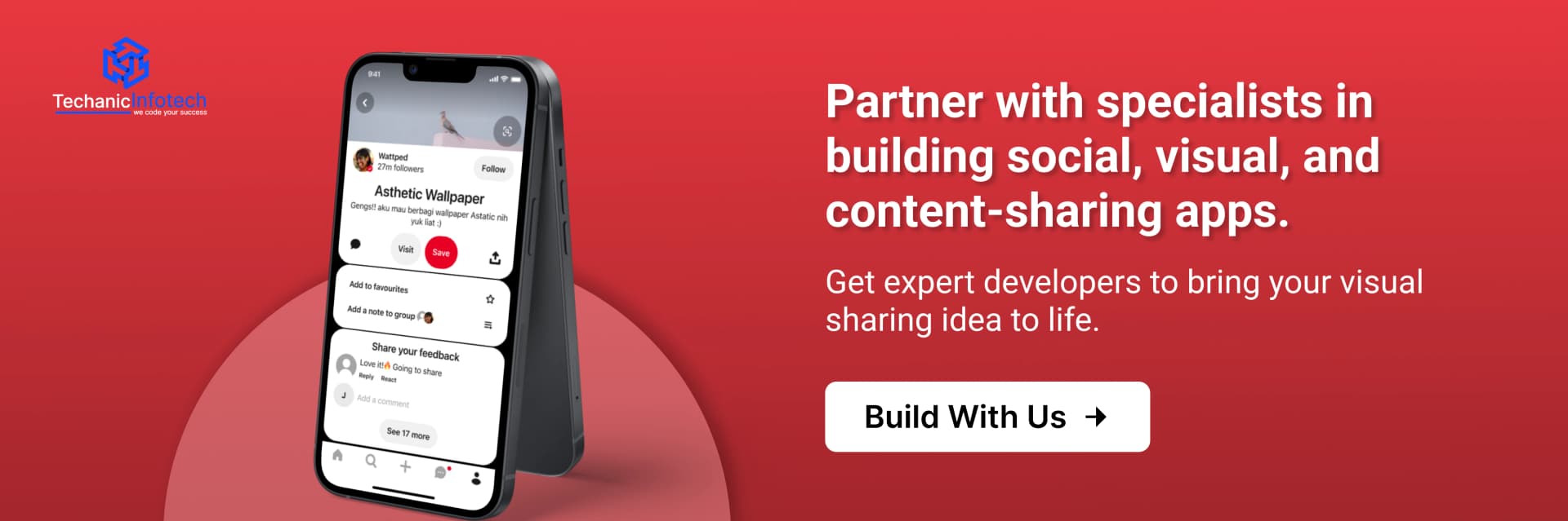 Develop Your Pinterest Like App CTA