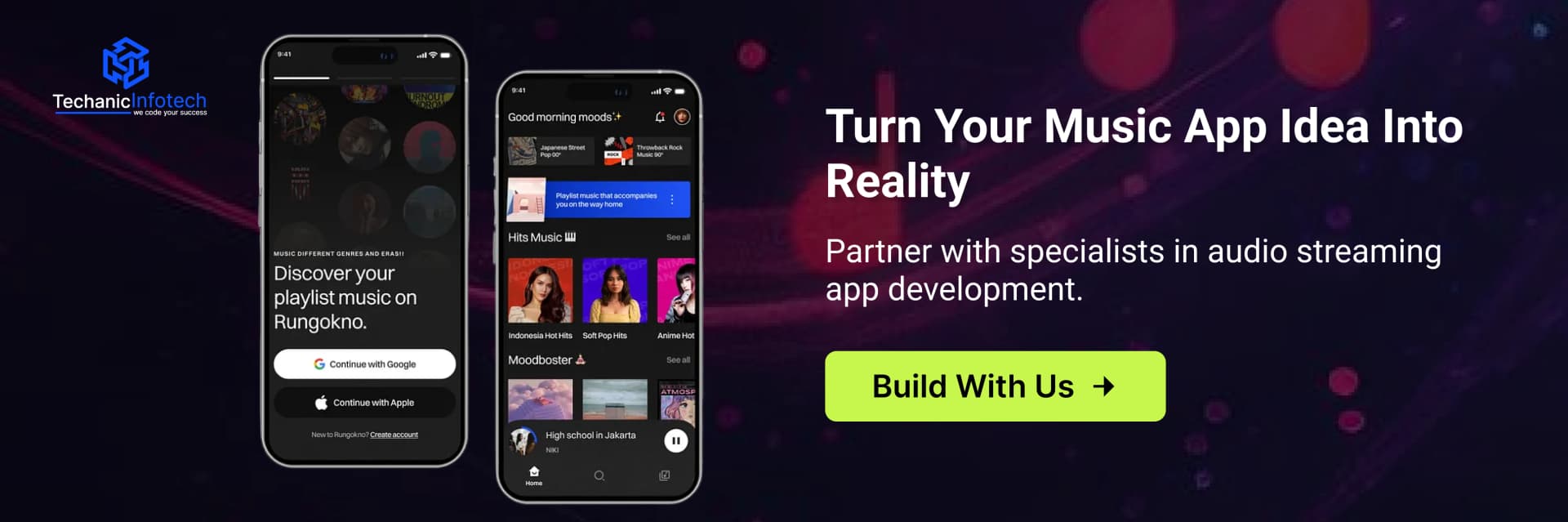 Music Streaming App Development CTA
