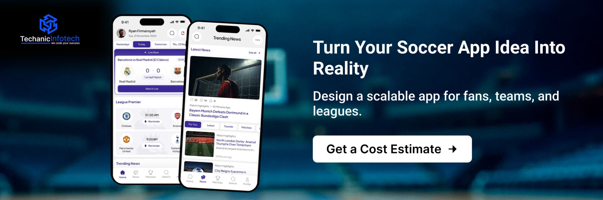Soccer Mobile App Development CTA