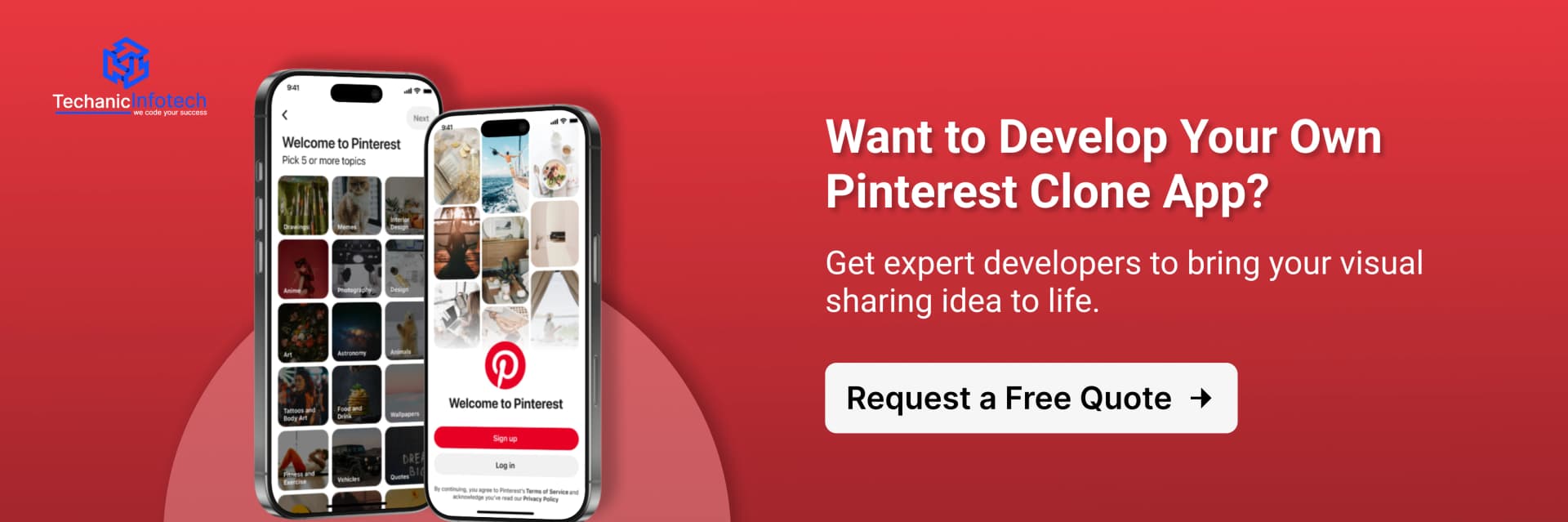 Build a Pinterest Clone App CTA