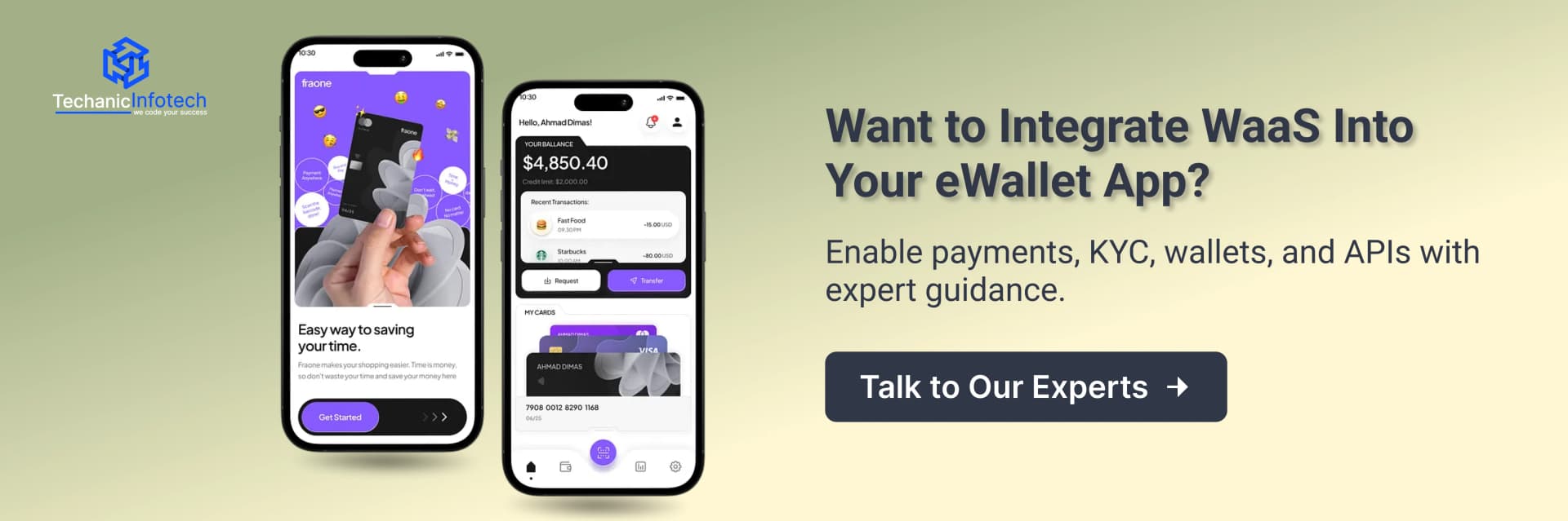 Waas Integration in Ewalletr Apps CTA