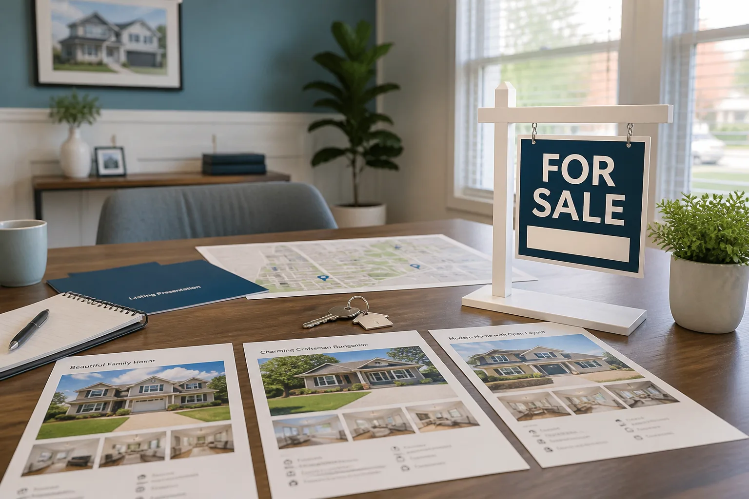 Bright USA real estate office for property listing strategy consultation