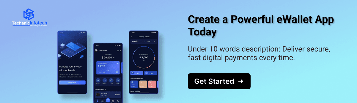 Make a ewallet app CTA