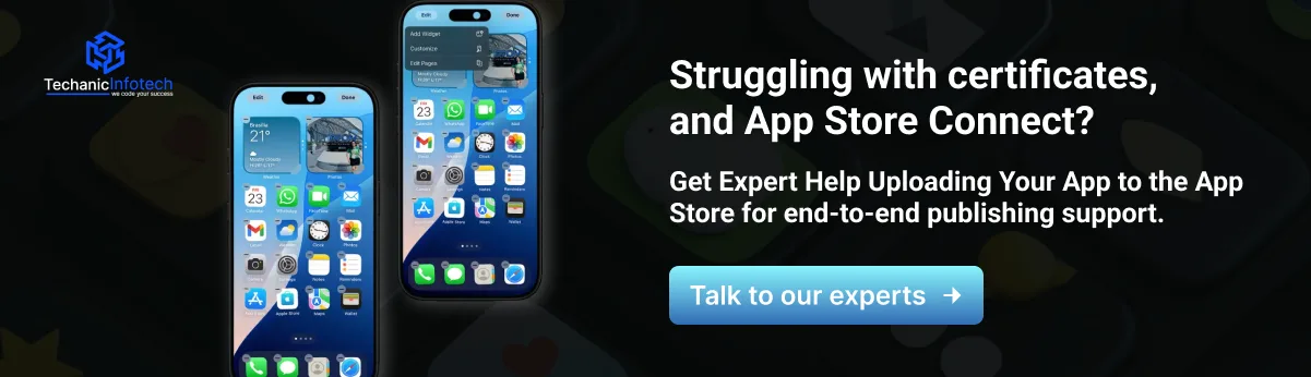 Publish an App on App Store CTA