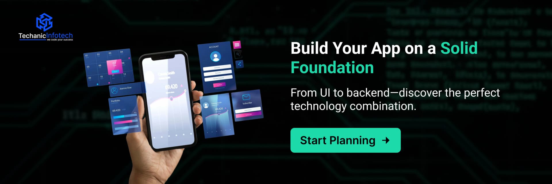 Choose Tech for your Mobile App CTA