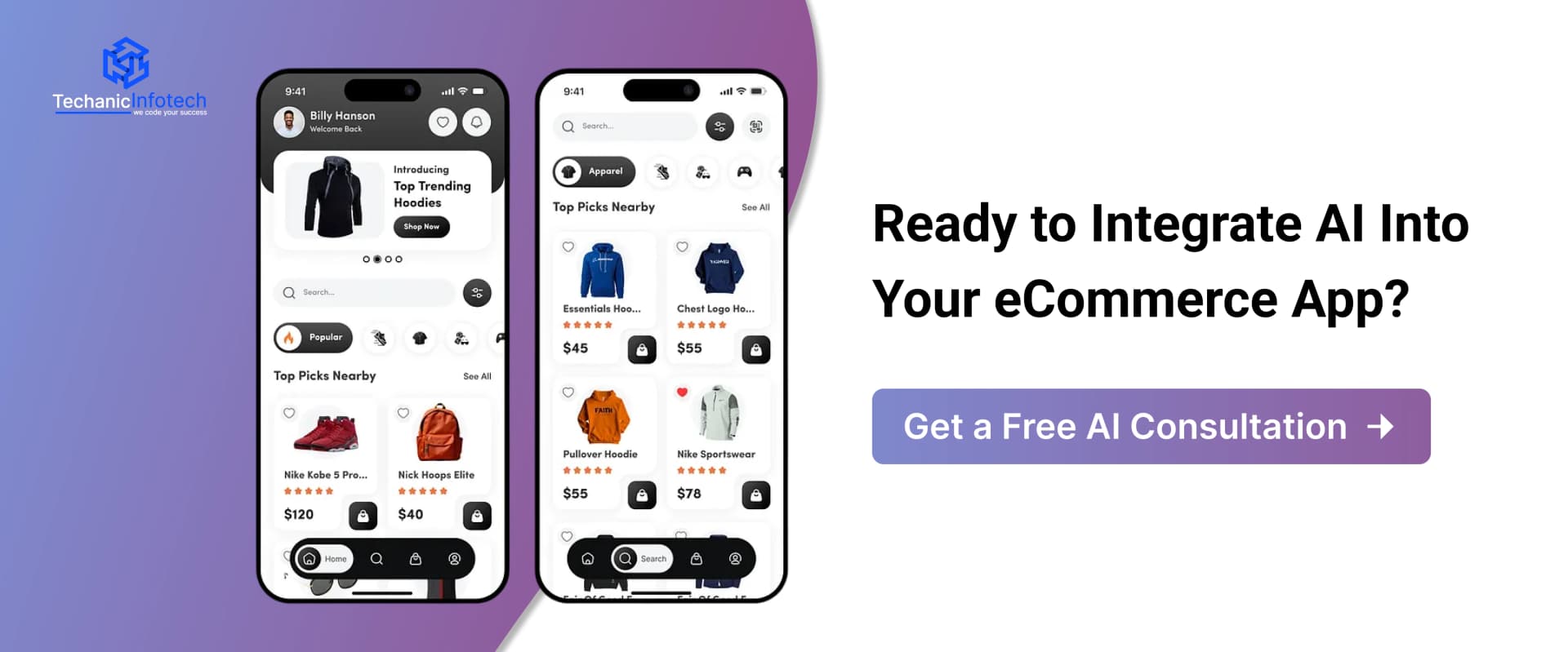 Integrate AI in eCommerce CTA