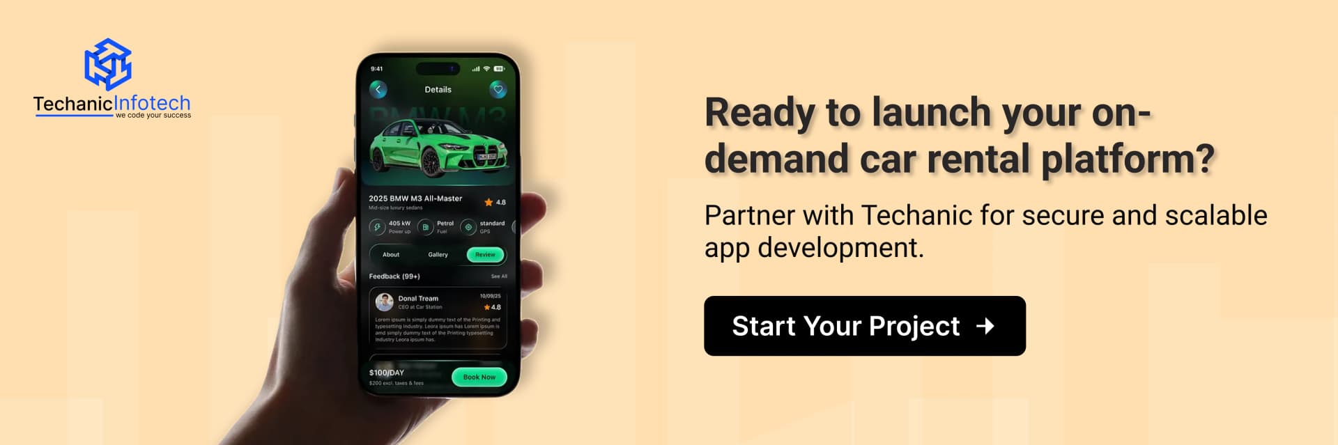 Build a Car Rental App CTA
