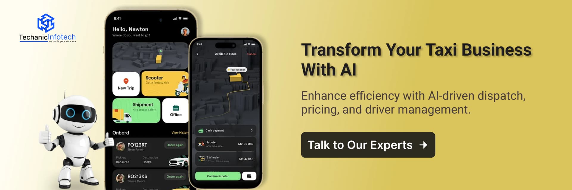 AI Integration in Taxi App CTA
