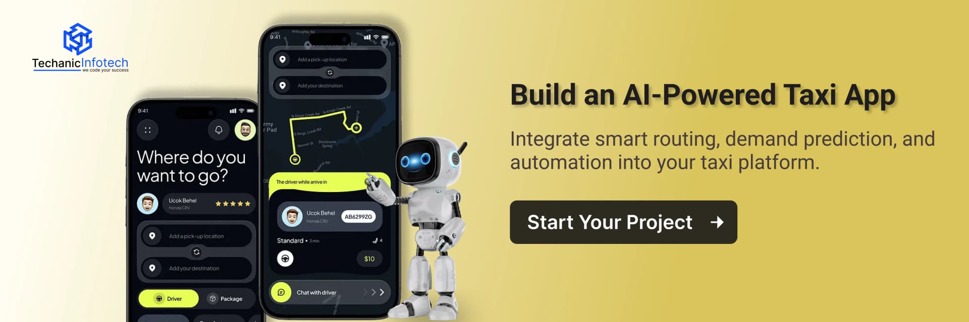 Integrate AI in Taxi App CTA