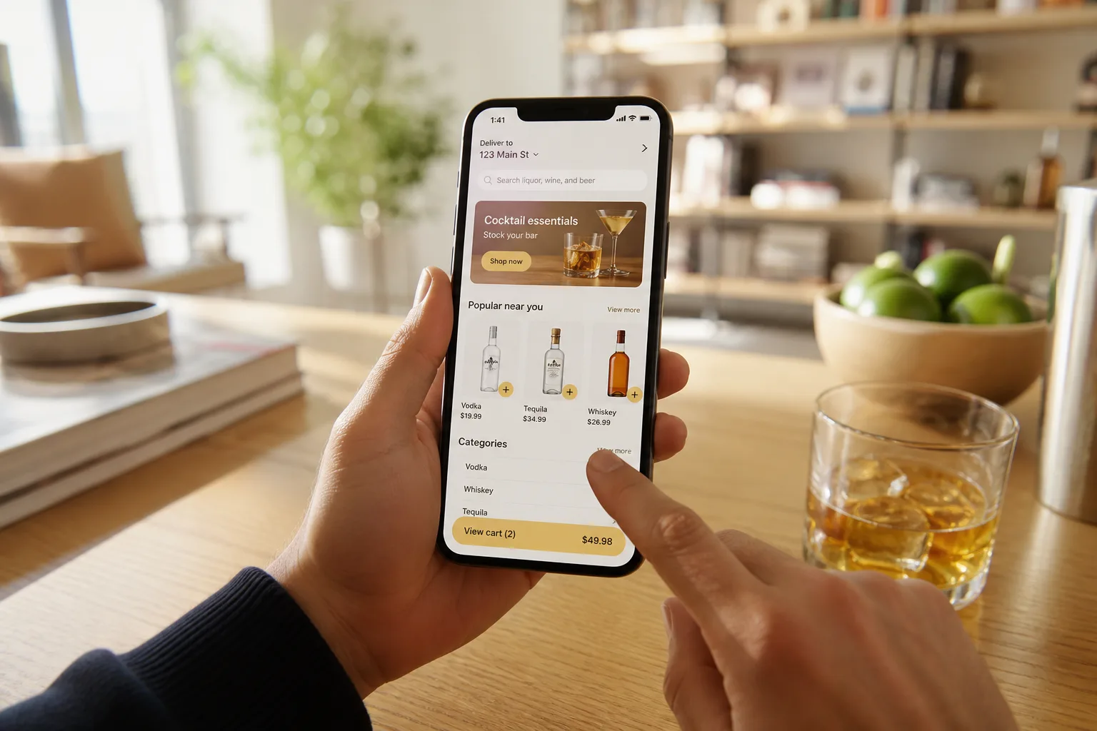 Drizly inspired alcohol-delivery app preview