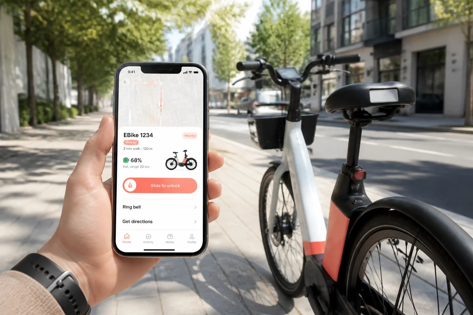 Lime inspired bike-rental app preview